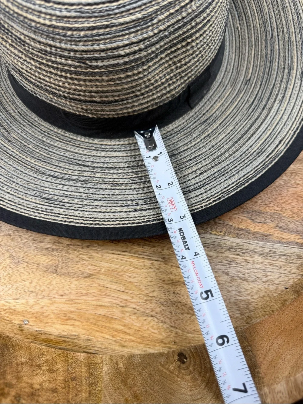 Solar Escape Wide Brim Black Tan Sun Hat Resort Beach Travel Boho